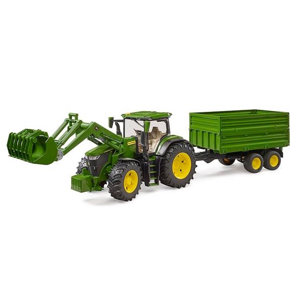 Bruder John Deere 7R 350 med læsser og anhænger | 1:16